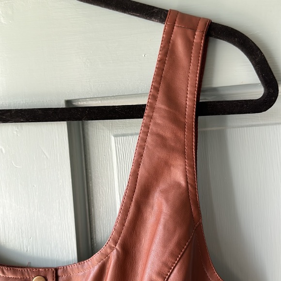 NWOT Free People Elantra Faux Leather Mini Dress - Picture 10 of 13